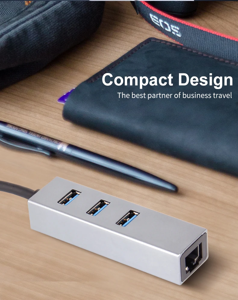 Ofccom USB 3,0 Hub Ethernet сетевой адаптер 3 Порты USB 3,0 концентратор для RJ45 Lan 10/100/1000 м сетевая карта для Macbook оконные рамы