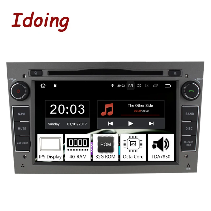 Clearance Idoing 7"2Din Andriod 9.0 Car Radio DVD Multimedia Player For Opel Vectra Corsa D Astra H PX5 4GB+32G 8 Core IPS GPS Navigation 0