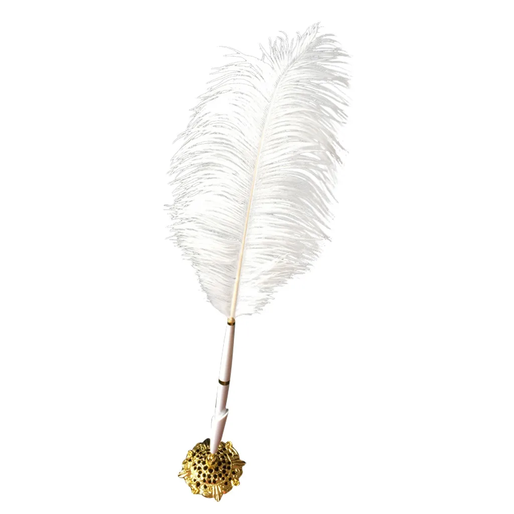 

Wedding Decoration Marriage White Feather Party Sign Pen Guest Book Pen Holder Creative Gifts for Wedding LOVE Party decoration