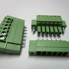 20 шт. с embossmen прямые 6pin/способ шаг 3,5 мм Винтовые клеммы разъема зеленый цвет сменный Тип с прямой контакт