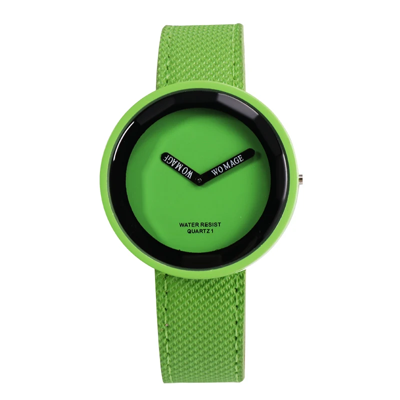 Модные женские кварцевые часы под платье, Элегантные повседневные наручные часы с ремешком из искусственной кожи, женские часы Montre, женские часы - Цвет: Зеленый