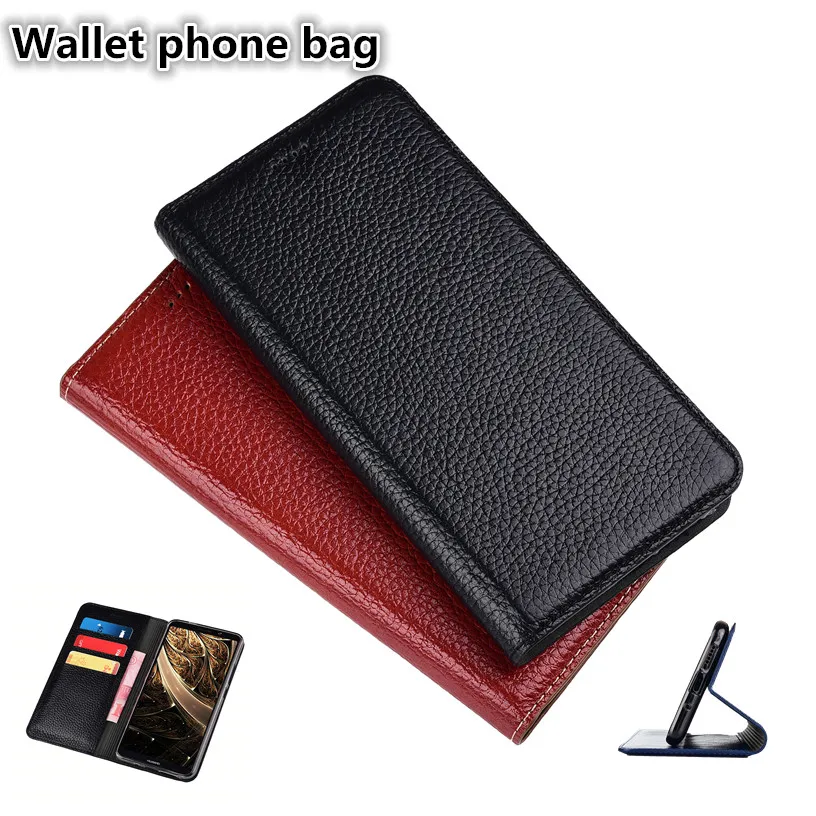 

RL11 Genuine Leather Wallet Phone Bag With Card Holders For BlackBerry KEYone DTEK70 Flip Case For BlackBerry KEYone Cover