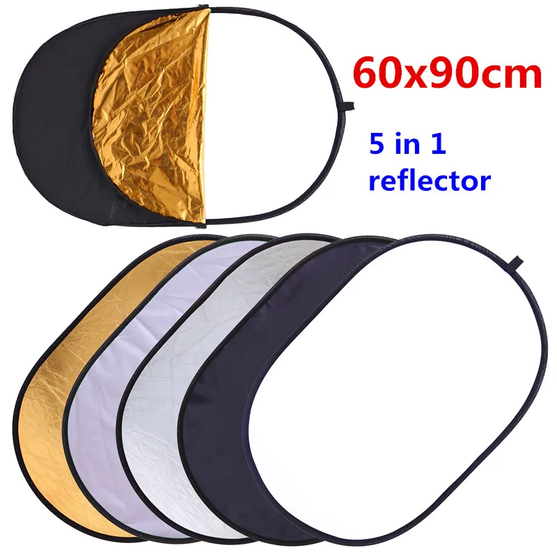 CY 60x90 см 24 ''x 35'' 5 в 1 мульти диск рассеиватель для фотостудии Овальный складной свет отражатели рукоять портативный фото диск - изображение