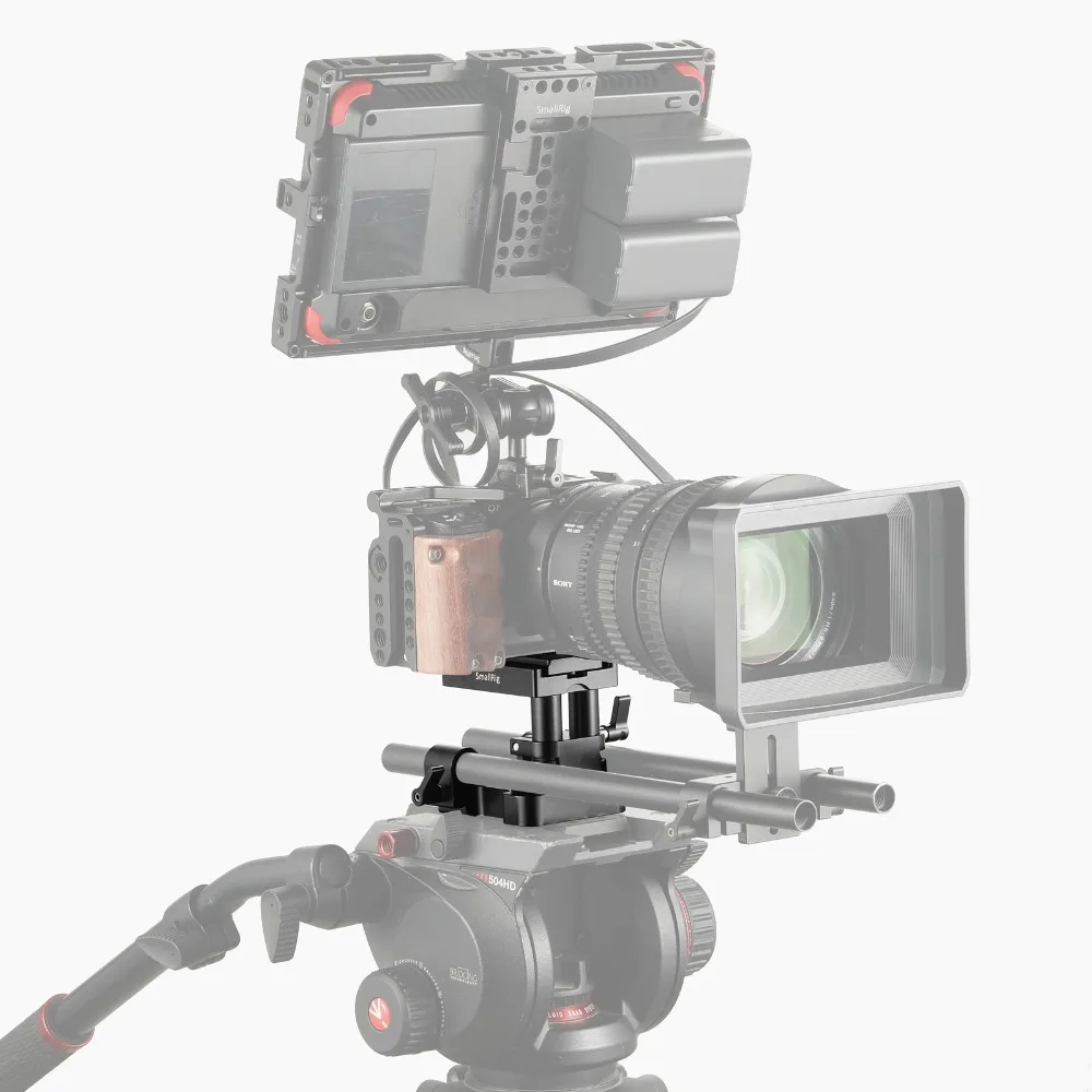 SmallRig DSLR камера Rig универсальная 15 мм рельсовая система поддержки с быстросъемной Arca пластиной высокой регулируемой 2092