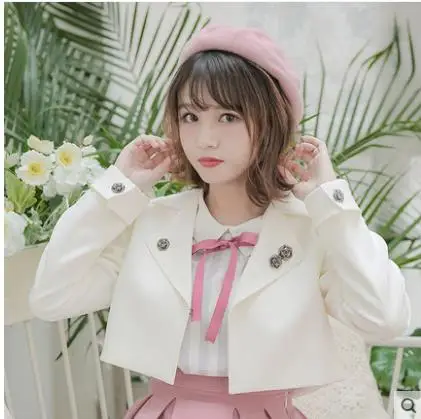 

Princess sweet lolita jacket [Dolly Delly] Originally designed * Rose lady * Rose button short jacket women Dolley-00140