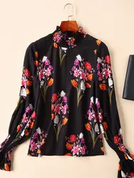 Модные женские блузы и рубашки 2019 взлетно-посадочной полосы Элитный бренд Европейский дизайн вечерние Стиль Женская Костюмы WS0238