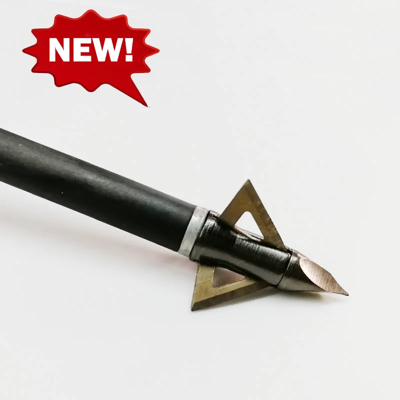 

New arrival 6Pcs Stainless Steel Hunting Broadhead Shooting Arrowhead 100Gr Archery Arrow Head Crossbow Arrows 3-Blades