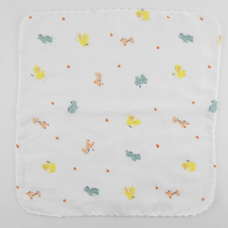 Новинка, 10 шт., хлопок, Марлевое детское полотенце для кормления, нагрудники для новорожденных, мультяшное полотенце для купания, квадратный платок