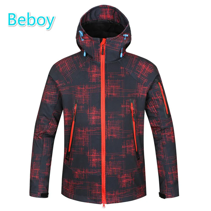 

Beboy Outdoor Softshell Hiking Jacket Men Waterproof Trekking Fleece Jacket Windstopper Winter Camping Hunting Jacket Clothes