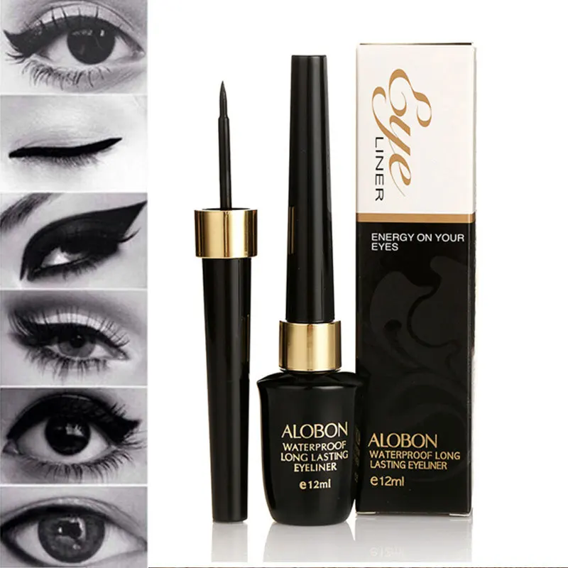 Фото 12ml Eyeliner Liquid Black Waterproof Make Up Beauty Comestics fast dry teachnology charming Eyes ALOBON Brand |
