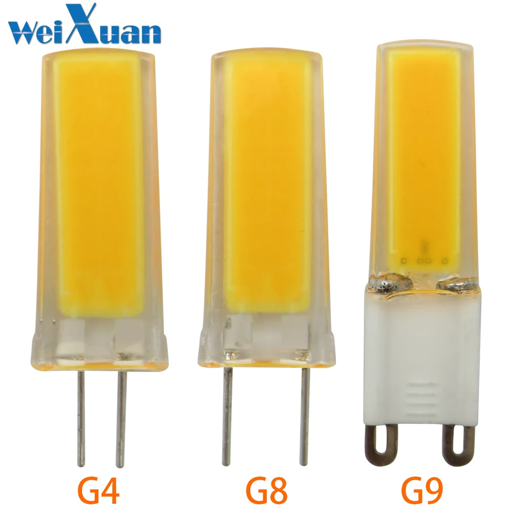 

G4/G8/G9 LED Light 0930 COB Epistar Chip 110V/220V 3W Replacing 30W Halogen Lamp Whith Warm White for Chandelier Light 1pc