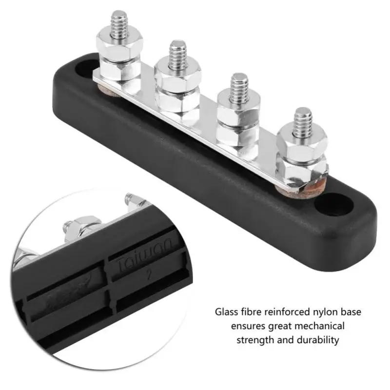 Buss Bar Stud Terminal 12~48 V 100Amp 12 Positions Bus Bar Electric Terminal Junction Block