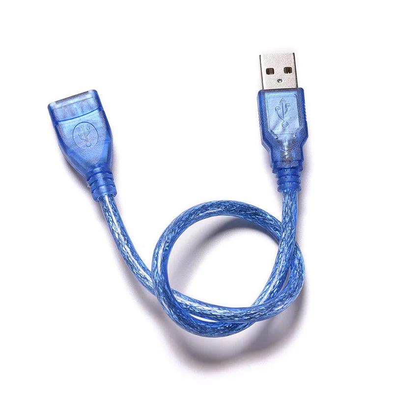 23 см синий USB 2,0 удлинитель мужчин и женщин Соединительный кабель для мыши/клавиатуры/камеры