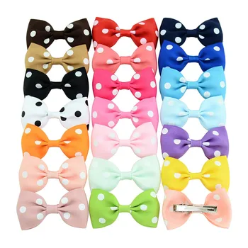 

20pcs Baby Dot Ribbow Bow Hairpins for Children Girls Hairgrips Newborn Bowknot Hair Clips Kids Hair Clips Hair Accessories