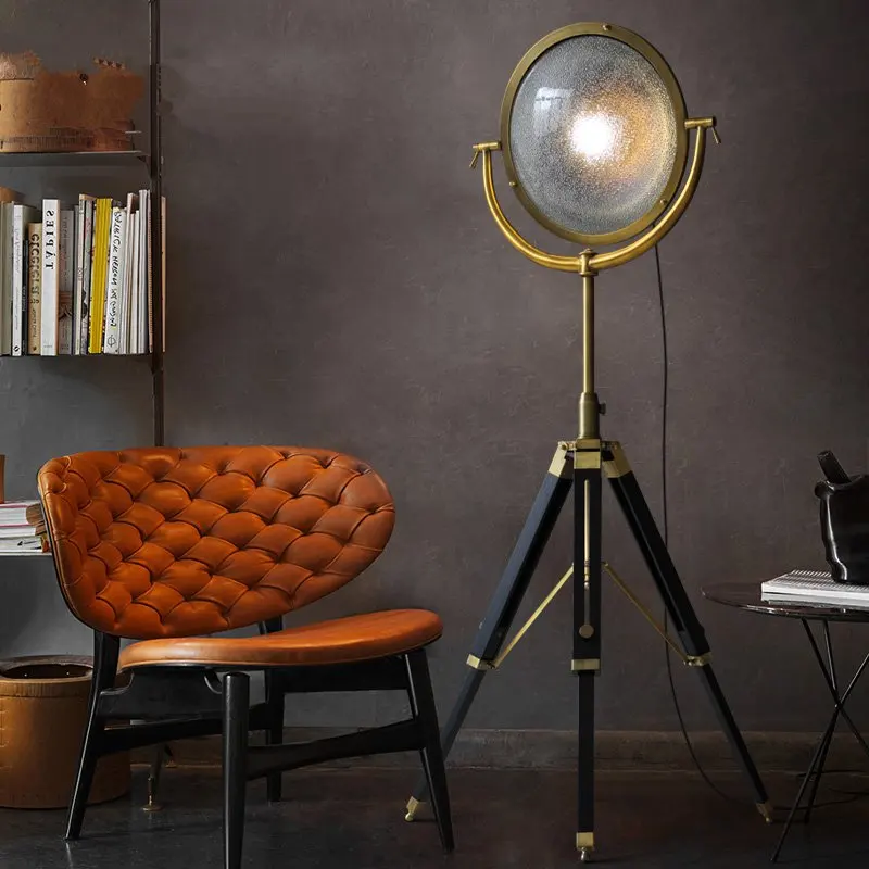 The American industrial floor lamp creative living room loft wind
