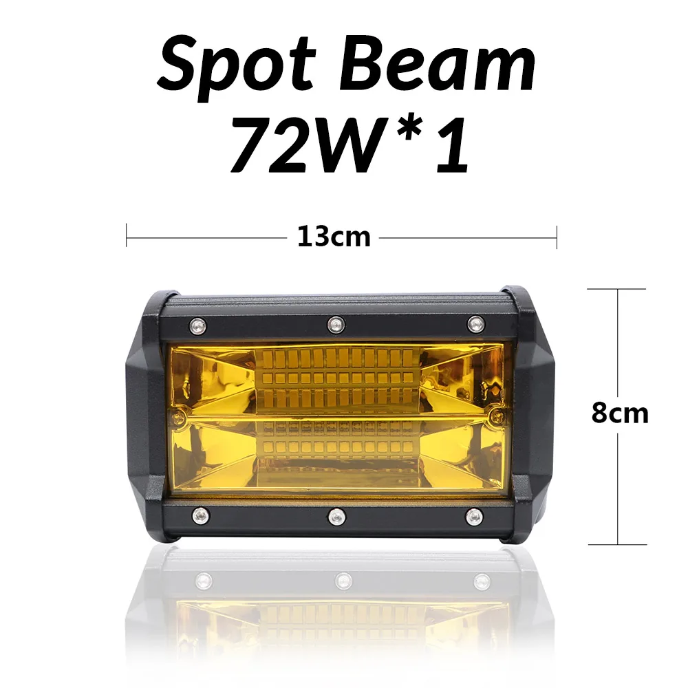 ASLENT 4 7 12 15 дюймов 18 Вт 60 Вт 72 Вт 120 Вт светодиодный рабочий светильник светодиодный светильник бар для мотоцикла Трактор Лодка внедорожный 4WD 4x4 грузовик внедорожник ATV - Цвет: Серебристый