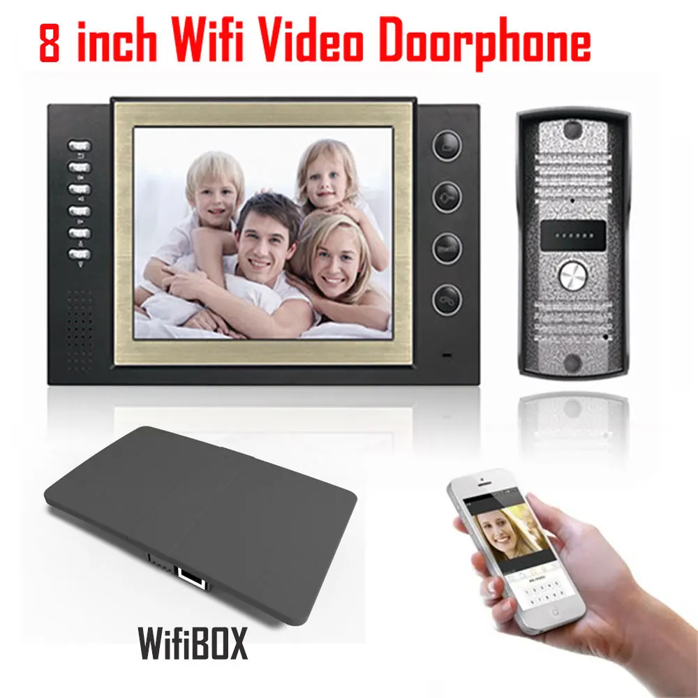 8 inch LCD Monitor 700TVL IR Camera SD Card Video Recording 3G/4G Smart Wireless WiFi Video Doorphone Doorbell Intercom System 8 inch LCD Monitor 700TVL IR Camera SD Card Video Recording 3G/4G Smart Wireless WiFi Video Doorphone Doorbell Intercom System