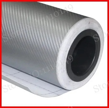 

1.52MX50CM Silver 3D Carbon Fibre Sticker With Bubble Free, 3D Carbon Vinyl Film Warp FREE SHIPPING
