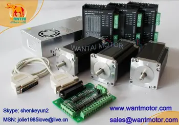 

Wantai Promotion! Nema 23 Stepper Motor 425oz-in 3Axis CNC & Driver with 4.2A Peak current, 128 Microstep Mill Control