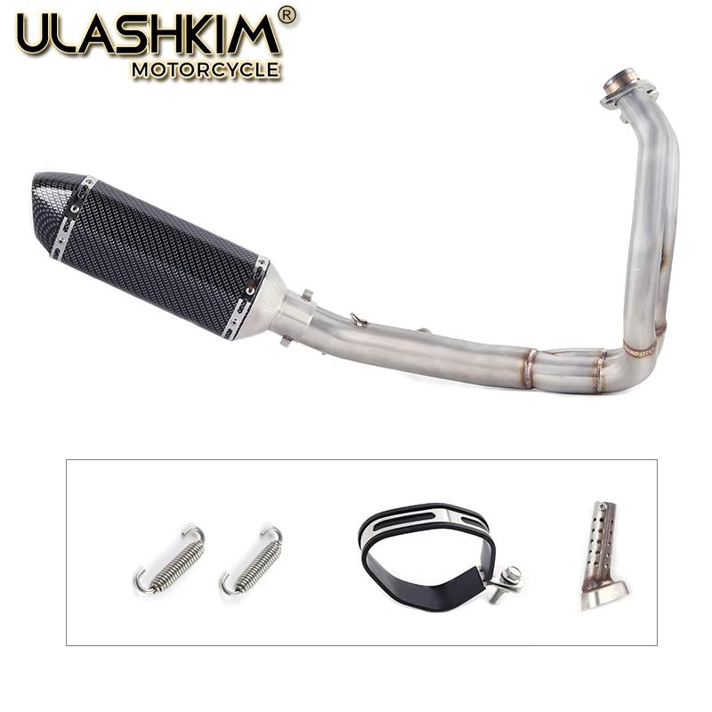 

ER-6N Motorcycle Full System Exhaust Muffler Middle Link Pipe Slip On For kawasaki ER6N ER6F NINJA650R Ninja650 Z650 2012-2016