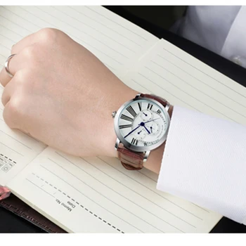 

Luxury Brand Week Date Clock Leather Strap Casual Business Sport Watch Fashion Men Quartz Watches Male Relogio Masculino