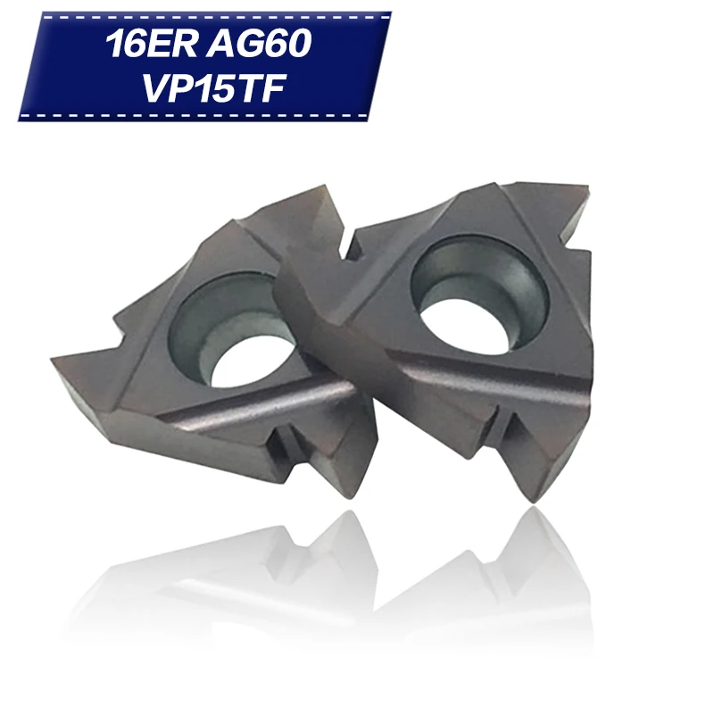 

10Pcs MMT 16ER AG60 VP15TF carbide inserts Thread Turning tool cutting tool Lathe Tools Milling cutter CNC tool 16ERAG60