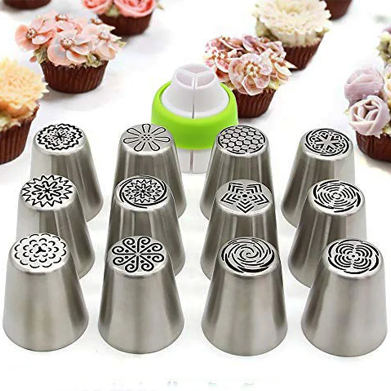 Russian Piping Tips 13pcs Cake Decorating Supplies Flower