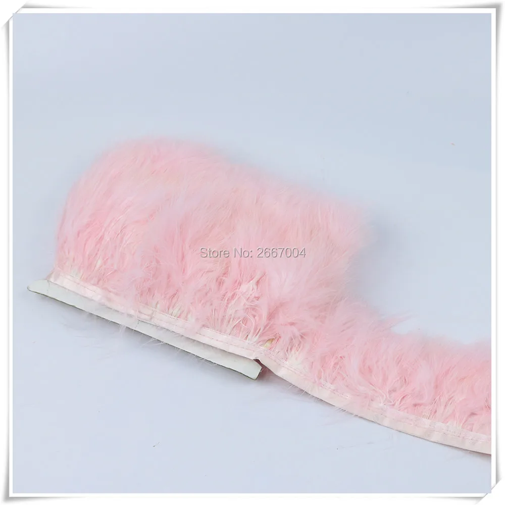 6 light pink marabou trimming 5