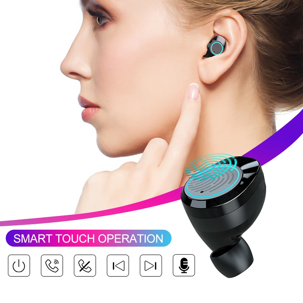 TWS наушники X6P с поддержкой Bluetooth 5 0 и сенсорным управлением 4000 мА · ч|Наушники