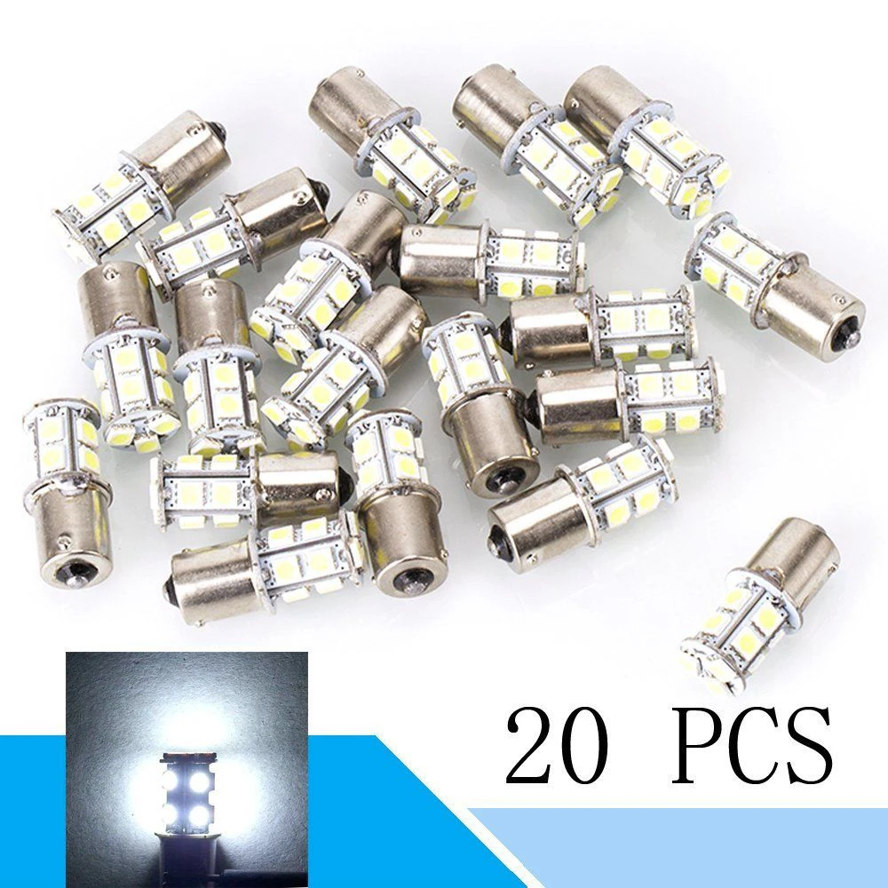 

20 Pcs 5050 13SMD LED Bulb BA15S 1156 1003 1141 Trailer Interior Light Turn Signal Brake Lights DC 12V Car Styling Accessories