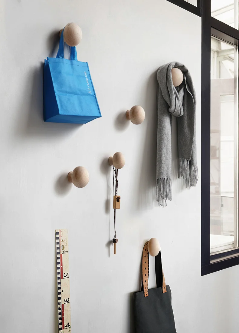 Nordic modern garden simple hanger creative personality  coat rack living room entrance maple mushroom hanging