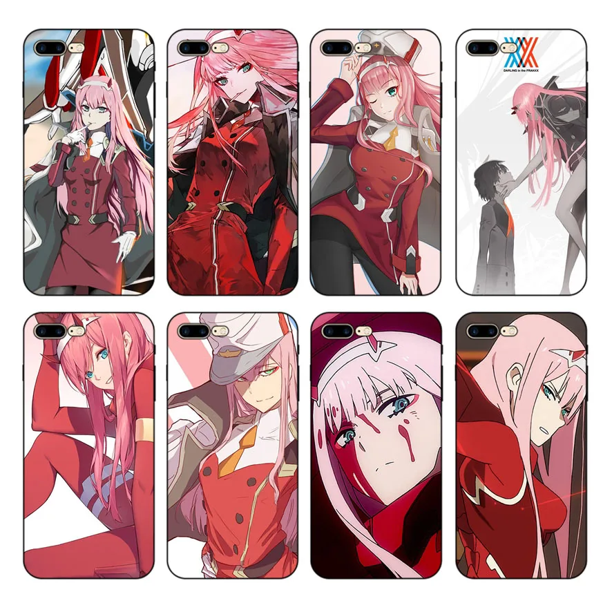 

HOUSTMUST Animated Darling In The Franxx Aesthetic Soft Phone Case Cover For iPhone 6 6s 7 8 X 5 5S 6plus 7plus 8plus XR XS max
