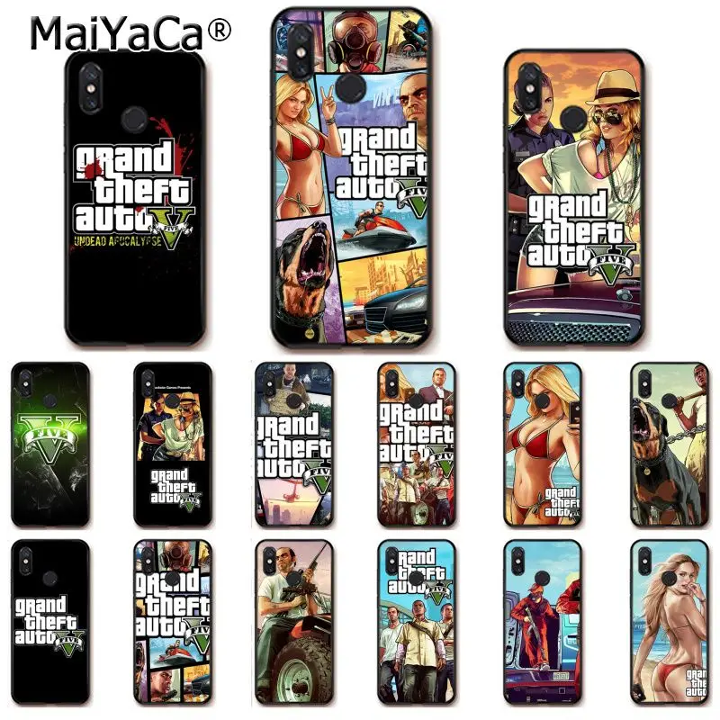 MaiYaCa rockstar gta 5 Grand Theft чехол для телефона Xiaomi Redmi8 4X 6A S2 7A 5A Redmi 5Plus Note5 7 Note8pro | Мобильные