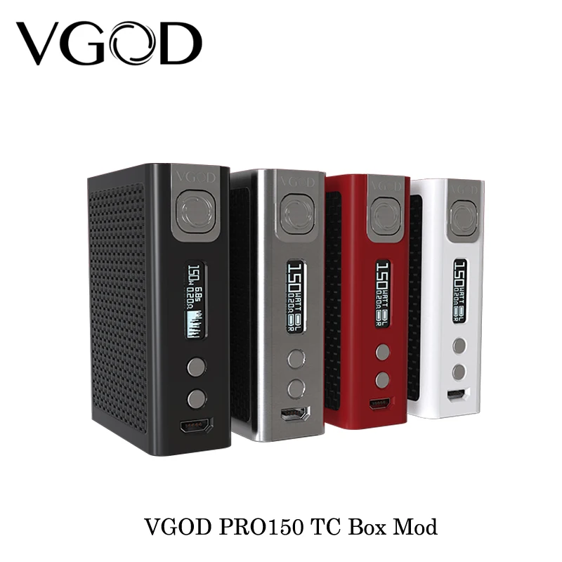 

100% Original Electronic Cigarettes VGOD Pro 150 Mod PRO150 150w Box Mod sub ohm RDA RDTA Tank carbon fiber plates Vape Mech Mod