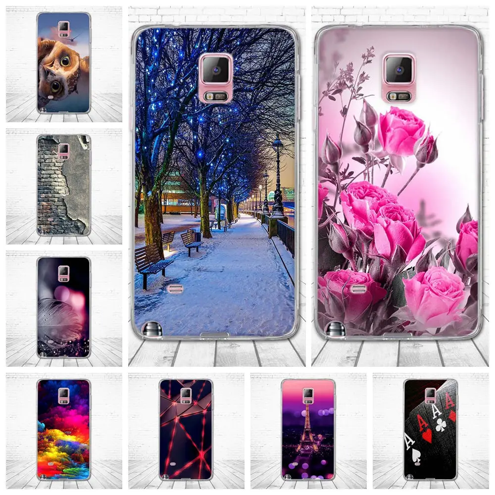 Для Samsung Galaxy Note 4 чехол 3D Милый Мягкий Силиконовый ТПУ задняя крышка для Note4 N9100 N910F