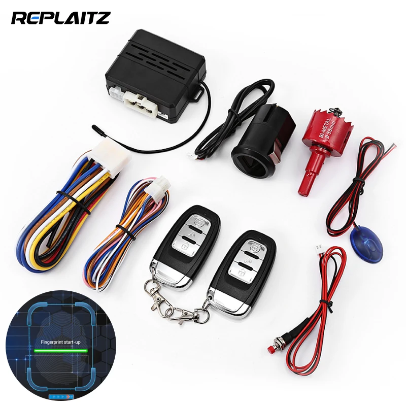X2 DC 12V Car Fingerprint Start up Remote Control Lock/Unlock Anti theft System Smart