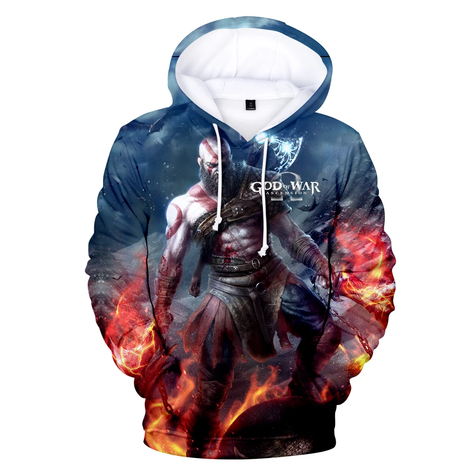 

GOD OF WAR Hoody Hoodie Sweatshirt Leisure Style 3D Print Women/men Long Sleeved Loose Hoodies Clothes 4XL
