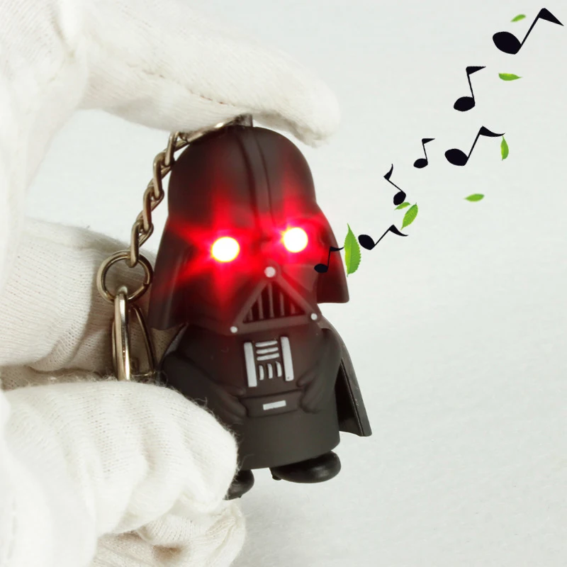 

Anime Movie Character Voiced Sound LED Darth Vader Star War Anakin Skywalke Stitch Keychain Porte Clef Keyring Car Key Chains