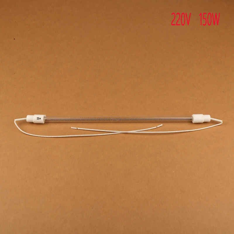 

150W 200W 220V 328mm vacuum halogen infrared quartz tube for disinfector,tungsten wire IR lamp for sterilizer