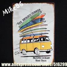 [Mike86] бесконечное Лето автобус Винтаж жестяной знак паба домашний декор настенная живопись 20*30 см AA-315