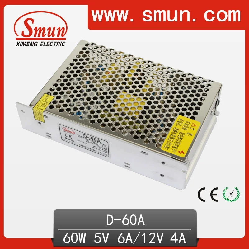 

D-60A 5V 6A/12V 4A Dual Switching Power Supply