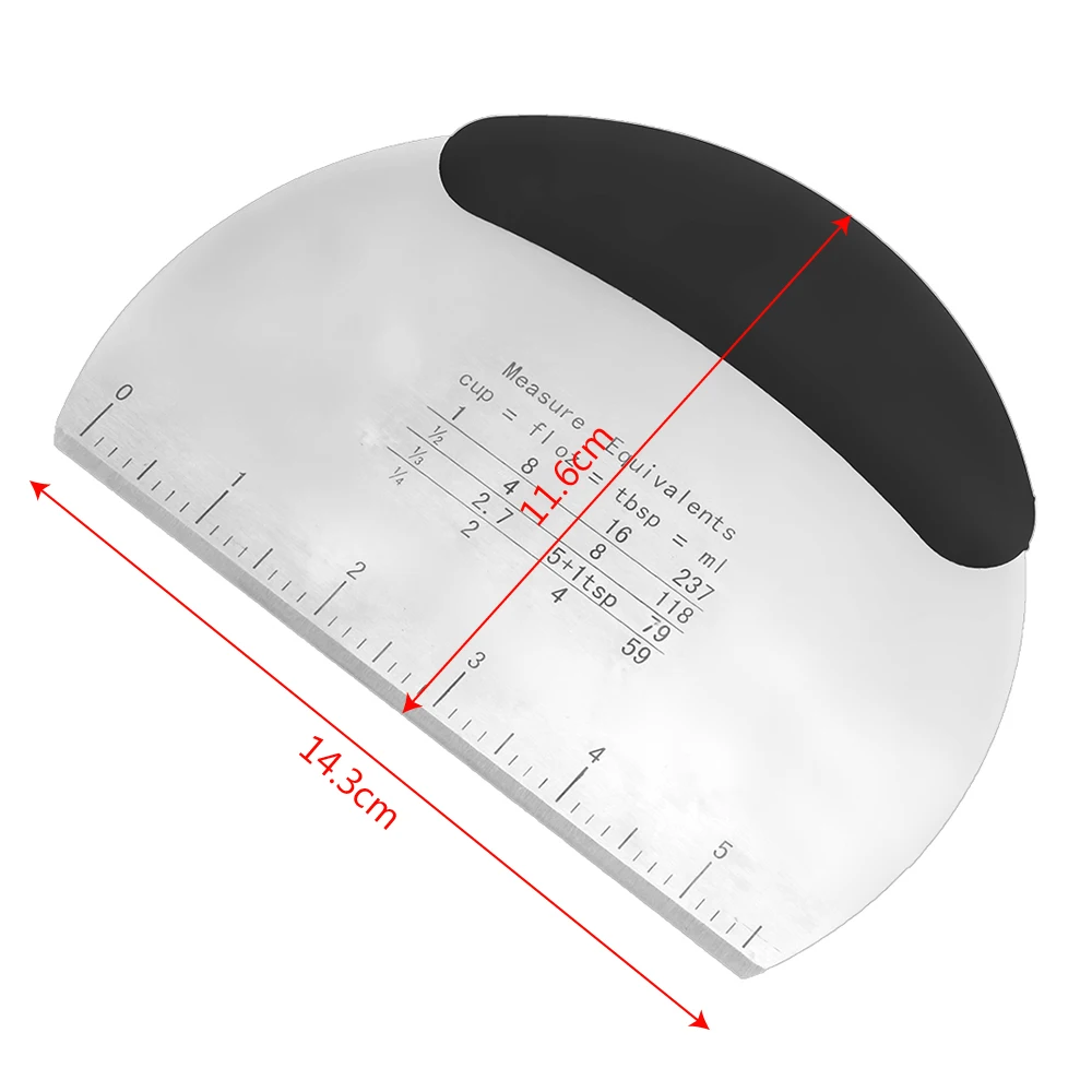 Резак для теста со шкалой лопаточка из нержавеющей стали нож для хлеба с измерением кухонные аксессуары скребок инструмент для выпечки