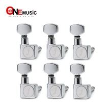 6R квадратный Guitarra Peg фиксирующая струнная гитара колышки для настройки ключа тюнер машинная головка для FD ST электрогитара хром с логотипом