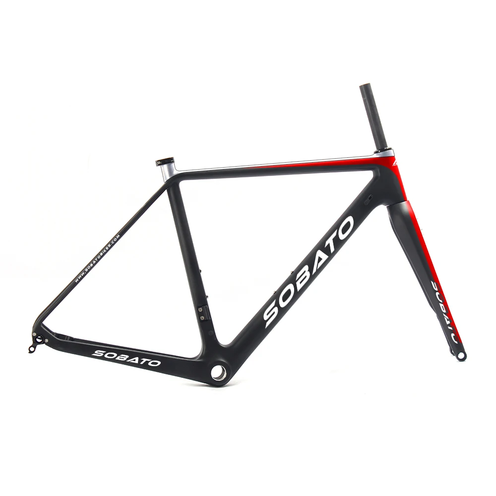 UD Matte Carbon Glossy Cyclocross Bike Frame + Fork ( 52cm 54cm cx cross city bicycle frame for BSA / BB30 ) for disc brake UD Matte Carbon Glossy Cyclocross Bike Frame + Fork ( 52cm 54cm cx cross city bicycle frame for BSA / BB30 ) for disc brake