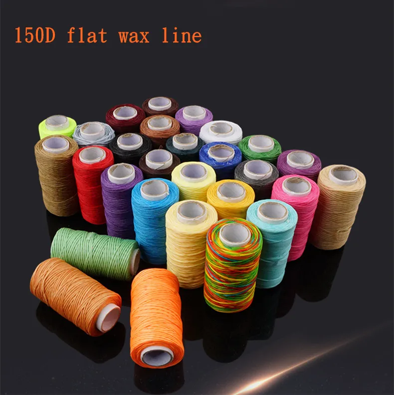 

28 Pcs Wax Line DIY Leather Sewing Thread Hand Stitching Leather Bag Wallet Sewing Thread High Quality Craft Flat Wax Line