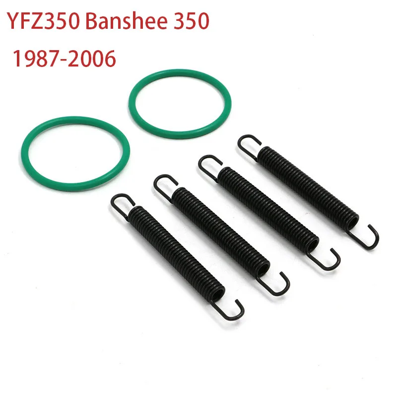

4 ATV Exhaust Pipe Springs and 2 O-Ring Gasket seals Rings Kit For Yamaha YFZ350 YFZ 350 YFZ-350 BANSHEE 350 1987 - 2006