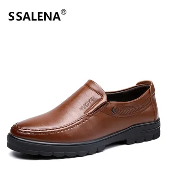 

Mens Slip On Casual Shoes High Quality Soft Leather Business Loafers Men Anti-Slip Mesh Party Wedding Driving Shoes AA20356