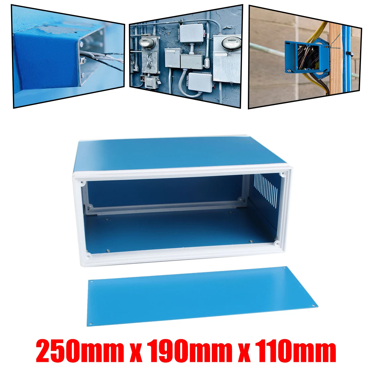 KINCO 250x190x110 мм металлический электронный корпус для проекта Чехол DIY Распределительная коробка питания чехол для студенческих электронных проектов