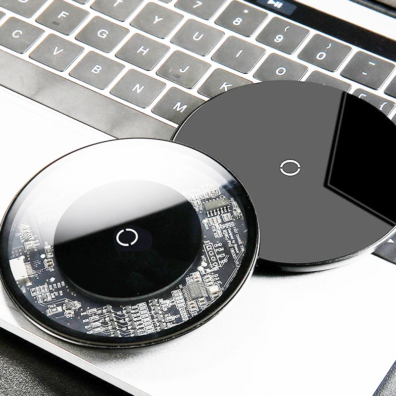 

10W Quick Charging Fast Qi Wireless Charger For iPhone X XR XS Max 8 Plus / Samsung S8 S9 Plus Ultra Slim Phone Wirless Charger