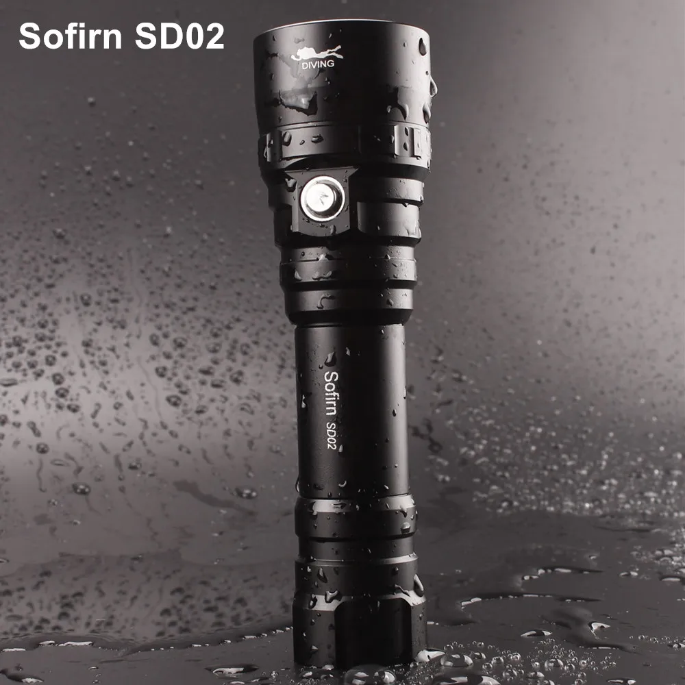 Мощный светодиодный фонарик Sofirn SD02 для дайвинга с аквалангом фонарь светильник